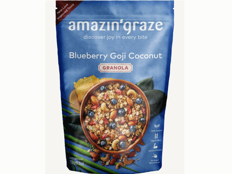 Amazin' Graze Blueberry Goji Coconut Granola 250g