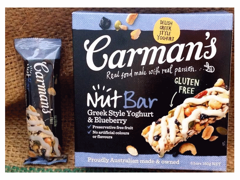 Carman's Greek Style Yoghurt & Berry Nut Bars (5x40g)