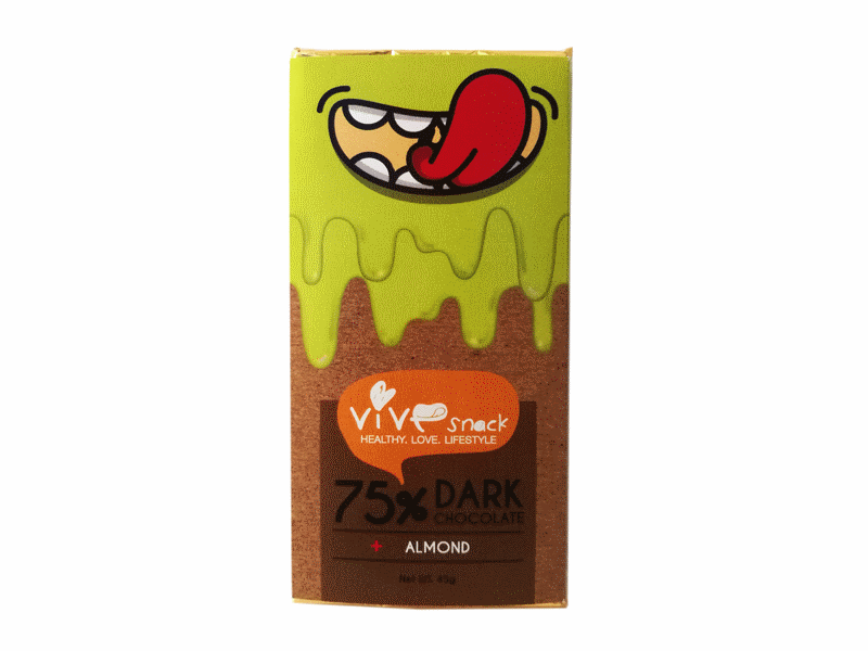 Vie Verte Dark Chocolate Almond bar 45g