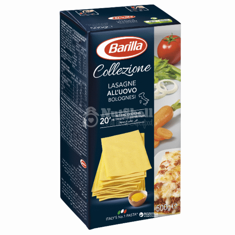 BARILLA Lasagne Sfoglia / Piane (flat sheet) BARILLA 500g