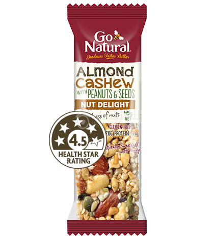 GO NATURAL Almond Cashew with peanuts & seeds (45g)