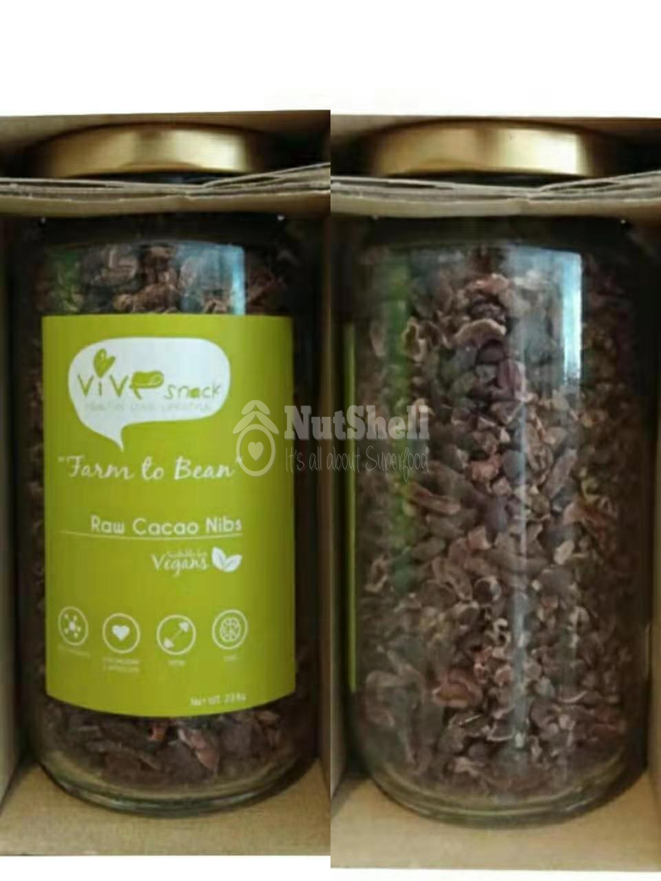 VIE VERTE Raw Cacao Nibs 224g